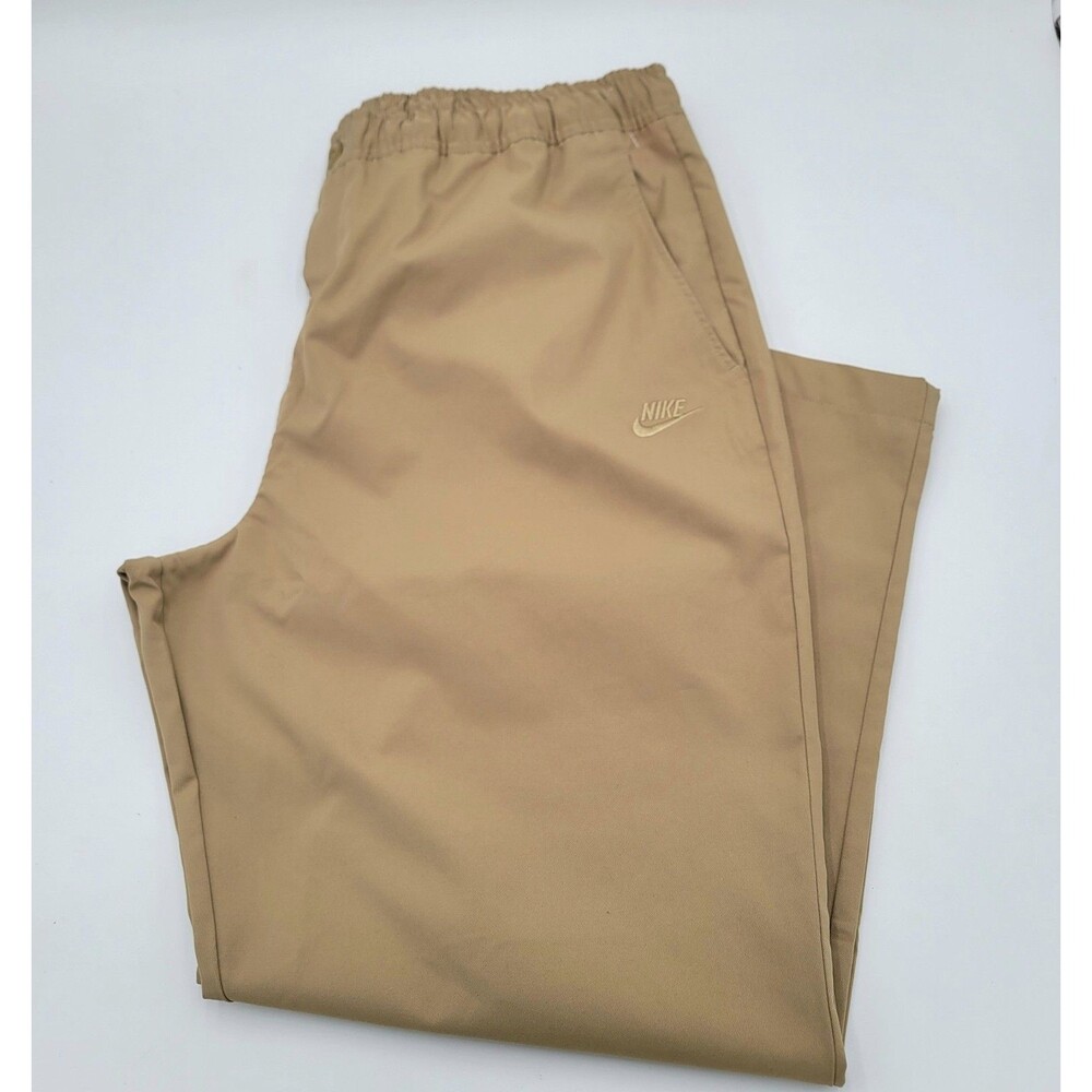 XL Nike Men’s Club Woven Twill Tapered Pants Parachute Beige HJ1997-297 PHOTOS